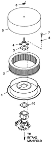 Ev Air Cleaner 3.9l C2 Diagram and Parts List for 0052260 (0005V08705)(2005) Generac Generator