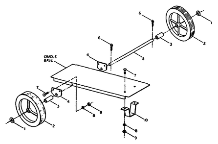 Wheel Kit Diagram and Parts List for L4000E (8866-2)(8866-2) Generac Generator