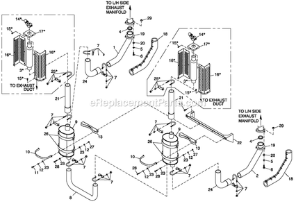 Muffler 5.4l/6.8l Cpl Exhaust C5 Diagram and Parts List for CT15068GNSN (2408V28069)(2008) Generac Generator