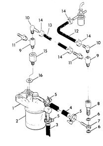 Fuel Supply Diagram and Parts List for 9025-0  Generac Generator