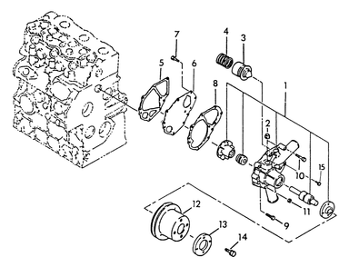 Water Pump Diagram and Parts List for 9055-0  Generac Generator