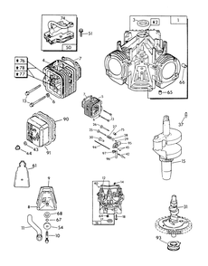 V-Twin Engine Parts (Part 2) Diagram and Parts List for 9424-0  Generac Generator