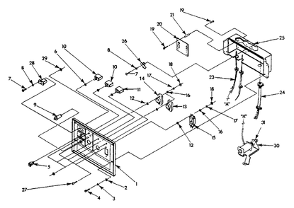 Control Panel Diagram and Parts List for 1N167 (9861-0)(9861-0) Generac Generator