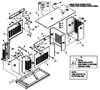 Ev Encl Aco 2.5l G3 Diagram and Parts List for 0050540 (3971328)(2004) Generac Generator