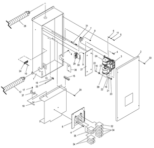 Load Center Assembly 2 Diagram and Parts List for 0050950 (0405V00490 - 3305V03396)(2005) Generac Generator