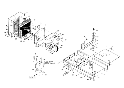 Mounting Base Diagram and Parts List for 6981-0  Generac Generator