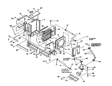 Radiator Diagram and Parts List for 0611-1  Generac Generator