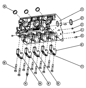Gas Engine Cylinder Block Diagram and Parts List for EG03015GNSX (9690215 - 9690216)(2015) Generac Generator