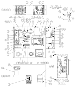 Control Panel Diagram and Parts List for 0049175 (4163305 - 4269489)(2007) Generac Generator