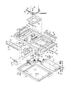 Mounting Base Diagram and Parts List for 6245-6  Generac Generator