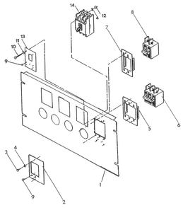 Part Location Diagram of A2103 Generac Panel, Control- a