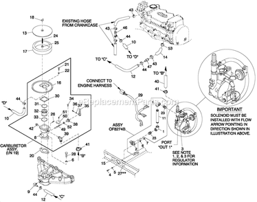 Fuel System Ng/Lpv 1.6l C1 Cpl Diagram and Parts List for QT02016GNSN (5059275)(2008) Generac Generator