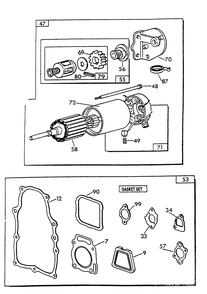 Engine Common Parts 3 Diagram and Parts List for 9735-1  Generac Generator