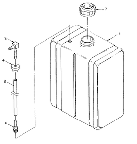 Fuel Tank Diagram and Parts List for 8301-1  Generac Welder