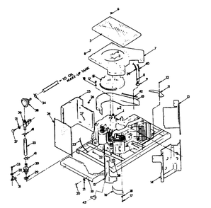 Engine Enclosure Diagram and Parts List for 9010-0  Generac Generator