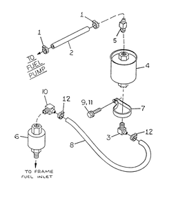 Fuel Filter And Solenoid Diagram and Parts List for 9301-2  Generac Generator