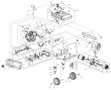 Diagram 2 Diagram and Parts List for 0066720 (8802103A - 9786017A)(2015) Generac Generator