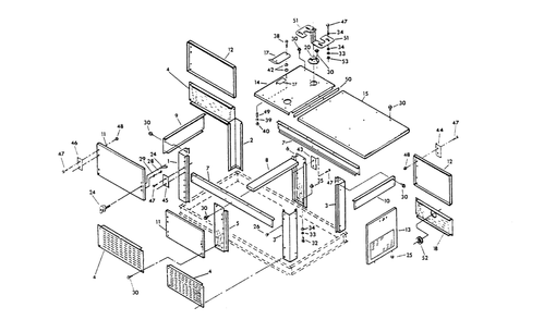 Compartment Diagram and Parts List for 9301-3  Generac Generator