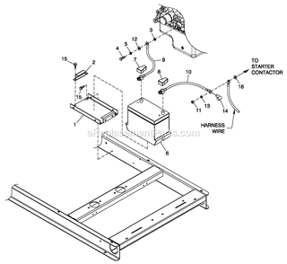 Ev Battery 1.6l Diagram and Parts List for QT02016GNSN (5059275)(2008) Generac Generator