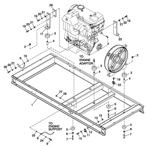 Mounting Base 2.4l C2 Diagram and Parts List for 0053880 (484073)(2014) Generac Generator
