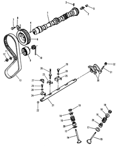 Camshaft And Valve Mechanism Diagram and Parts List for 9260-3  Generac Generator