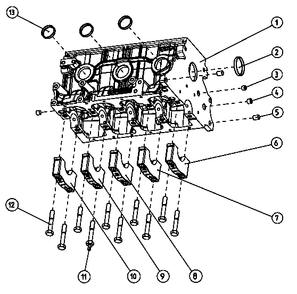1.5l Gas Engine Cylinder Block Diagram and Parts List for QT03015ANSX (7005578 - 9279531)(2014) Generac Generator