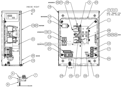 Ev Rts Nema3r 200a/120/240v Diagram and Parts List for RTSN100A3 (4927416 - 4927805)(2007) Generac Generator
