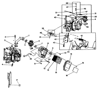 Engine Accessories Diagram and Parts List for 0919-1  Generac Generator