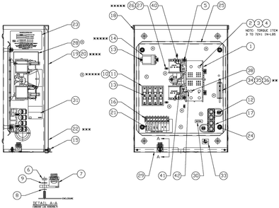 Av Xfer Switch 200a 1.5 Diagram and Parts List for 0052280 (4338592 - 4338602)(2006) Generac Generator