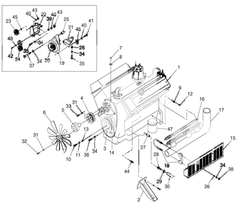 Engine Diagram and Parts List for 0049140 (3728577 - 3731061)(2003) Generac Generator