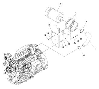 Air Cleaner Diagram and Parts List for 4063-0  Generac Generator