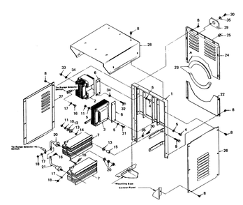 Panel Frame Diagram and Parts List for 8341-0  Generac Generator