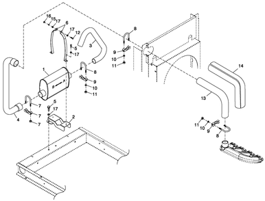 Exhaust System 1.6l Diagram and Parts List for ET02516JNSX (6567018)(2011) Generac Generator