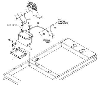 Battery C1 1.6l Diagram and Parts List for 0053990 (4797358 - 4804754)(2007) Generac Generator