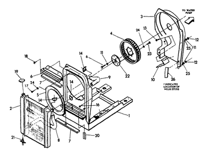 Radiator Diagram and Parts List for 9344-2  Generac Generator