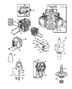 Engine Common Parts 2 Diagram and Parts List for 9508-0  Generac Generator