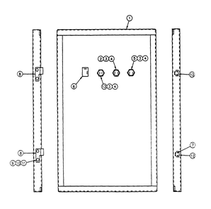 Transfer Switch Door Diagram and Parts List for 9657-0  Generac Generator