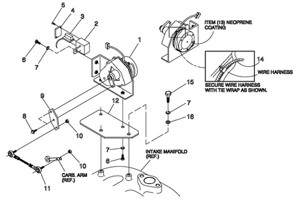 Governor Assemble Diagram and Parts List for QT02015ANAN (4299342 - 4407867)(2006) Generac Generator
