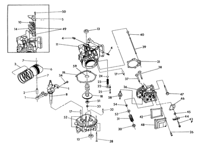 Long Block Diagram and Parts List for 0803-4  Generac Generator