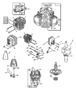 V-Twin Engine I Diagram and Parts List for 0847-0  Generac Generator