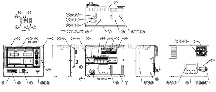 H Panel 2a Battery Charger Diagram and Parts List for ST10068GNAN (5058717)(2008) Generac Generator