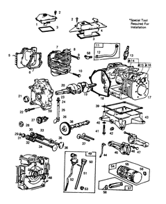 Engine Parts Diagram and Parts List for 6931-4  Generac Generator