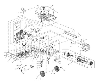 Fig-0 Diagram and Parts List for G0059414 GP6500E Generac Generator