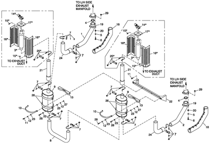 Muffler 5.4l/6.8l Cpl Exhaust C5 Diagram and Parts List for ST10054AVSN (4713952)(2007) Generac Generator