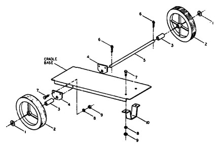 Wheel Kit Diagram and Parts List for L4003 (9063-1)(9063-1) Generac Generator