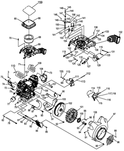Engine 2 Diagram and Parts List for 0059161 (8220550 - 8244578)(2013) Generac Generator