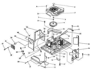 Engine Sheet Metal Diagram and Parts List for 9843-0  Generac Generator