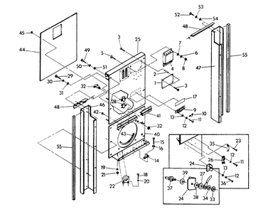 Control Panel Back Diagram and Parts List for 9336-1  Generac Generator