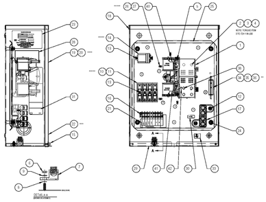 200a Transfer Switch Assembly Diagram and Parts List for 0052280 (4338592 - 4338602)(2006) Generac Generator