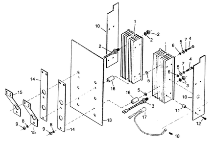 Diode Plate Diagram and Parts List for 1013-A  Generac Welder